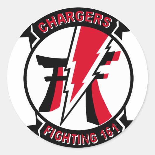 VF-161充電機飛行隊&F-4ファントム ラウンドシール (正面)