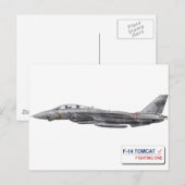 VF-1 Wolfpack F-14 Tomcat ポストカード (正面/裏面)