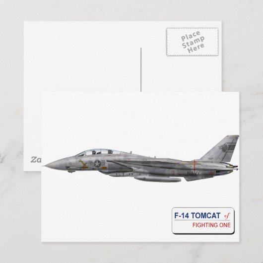 VF-1 Wolfpack F-14 Tomcat ポストカード (正面/裏面)