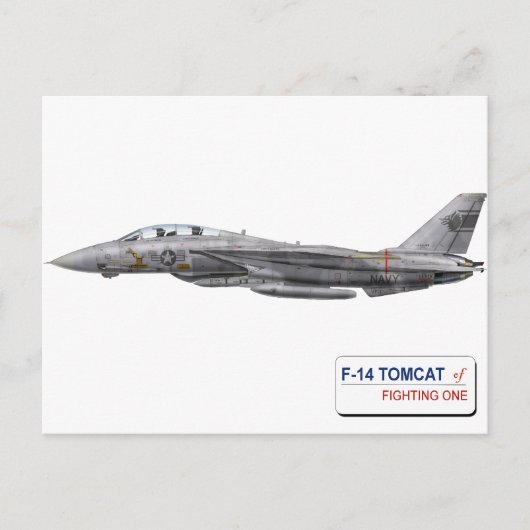 VF-1 Wolfpack F-14 Tomcat ポストカード (正面)