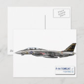 VF-32剣士F-14 トムキャット VF-32 スォーズメン ポストカード (正面/裏面)
