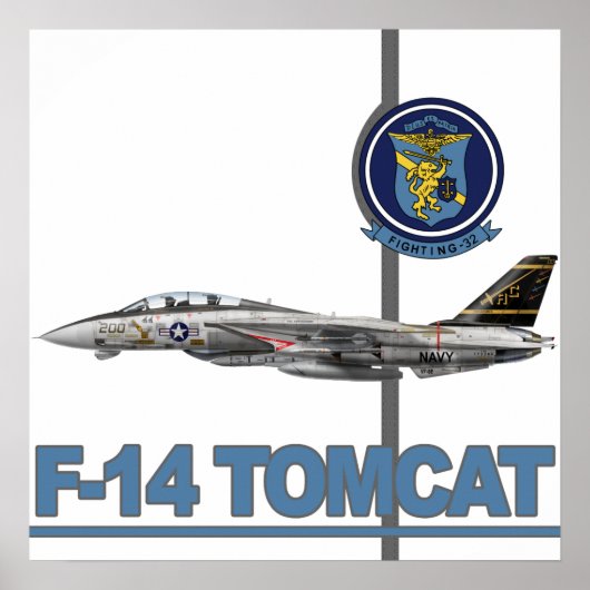 VF-32 Swordsmen Print ポスター (正面)