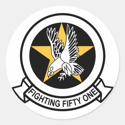 VF-51絶叫イーグル ラウンドシール (正面)