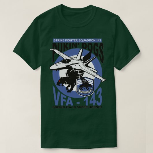 VFA143プキンドッグ Tシャツ (デザイン正面)
