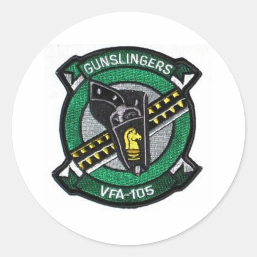 vfa-105戦隊パッチ ラウンドシール (正面)