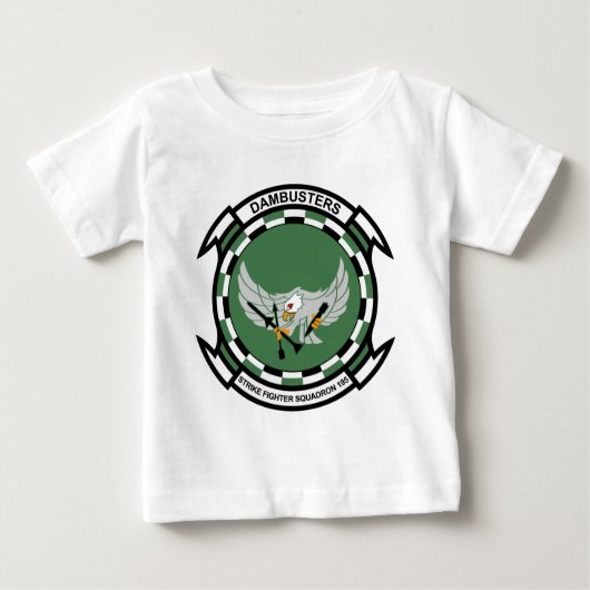 VFA - 195ストライキ戦闘機隊-ダンバスターズ ベビーTシャツ (正面)