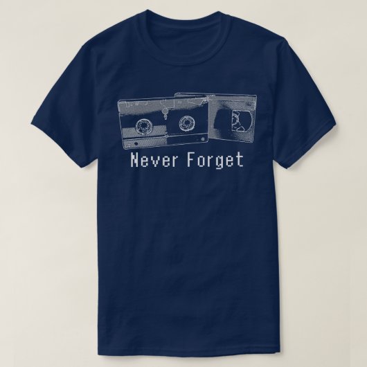 VHSを使忘れ用しない Tシャツ (デザイン正面)