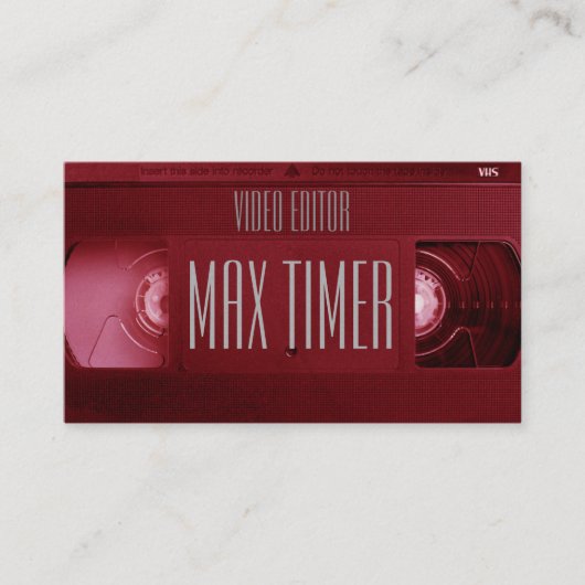 VHSカセットビデオテープカバー 名刺 (正面)