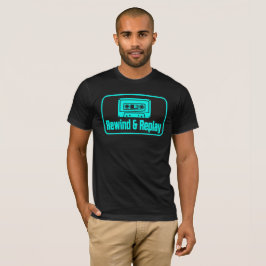 VHSカセットTシャツを巻き戻して再生 Tシャツ