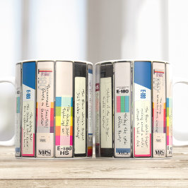 VHSハロウィーンホラーパロディ編集可能ムービーのタイトル コーヒーマグカップ