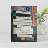 VHSビデオテープを80sに戻す誕生日招待状 招待状 (スタンド正面)