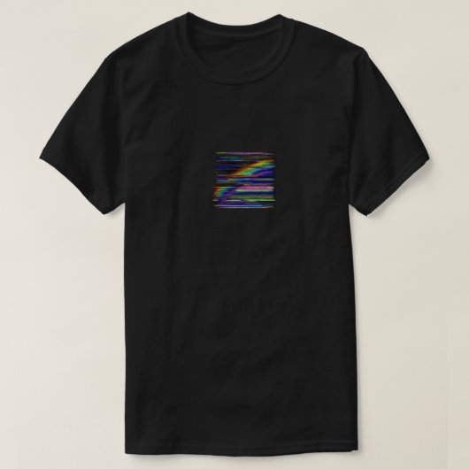 VHS グリッチコア 虹色ウィンドウ Tシャツ (デザイン正面)