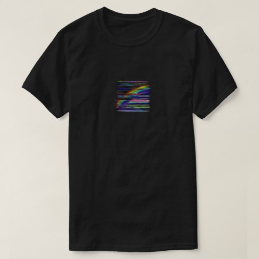 VHS グリッチコア 虹色ウィンドウ Tシャツ (デザイン正面)