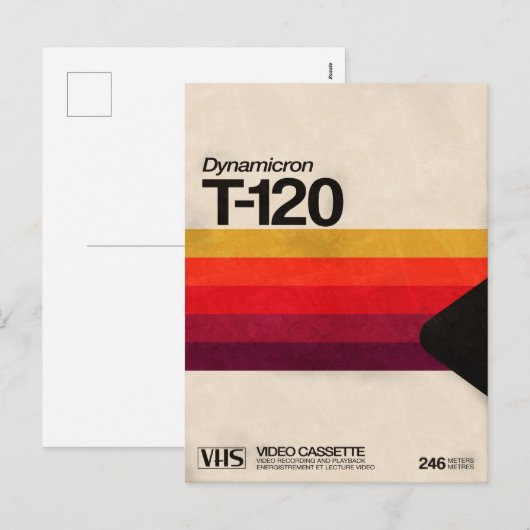 VHS Cassette 80s シーズンポストカード (正面/裏面)