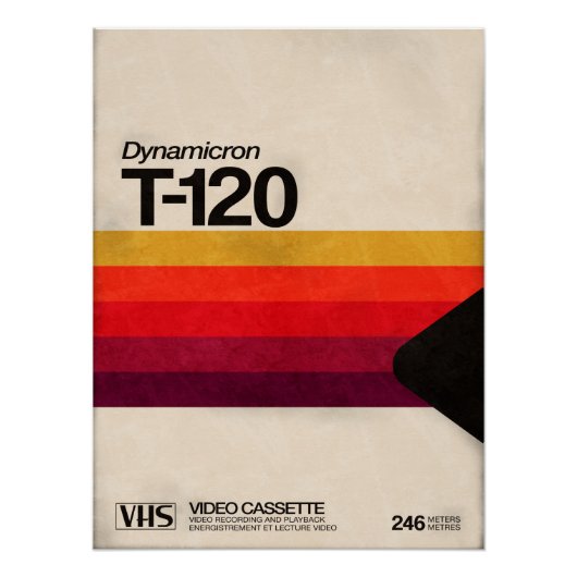 VHS Cassette 80s ポスター (正面)