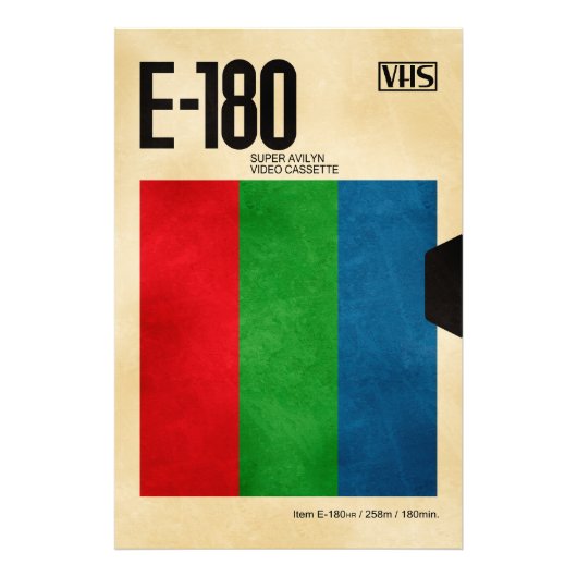VHS E-180 - 80s フォトプリント (正面)