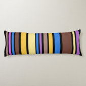 VI色おもしろいストライプの付いたVI +背景色 ボディピロー (裏面)