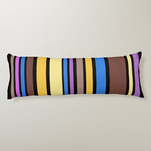 VI色おもしろいストライプの付いたVI +背景色 ボディピロー (裏面)