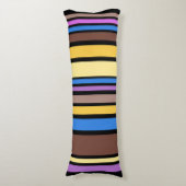 VI色おもしろいストライプの付いたVI +背景色 ボディピロー (正面縦)