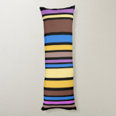 VI色おもしろいストライプの付いたVI +背景色 ボディピロー (裏面 (縦))