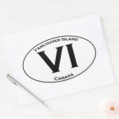 VI (バンクーバーアイランド)オーバルロゴ 楕円形シール (封筒)