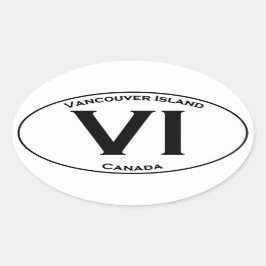 VI （バンクーバーアイランド）オーバルロゴ 楕円形シール