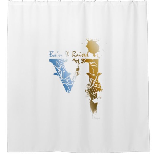 VI Ba'nと上げシャワーカーテン シャワーカーテン (正面)