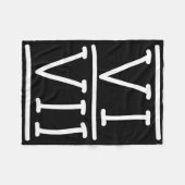 Vi Vii 67 ローマ数字 メメ 趣味 手書き G フリースブランケット (正面(横))