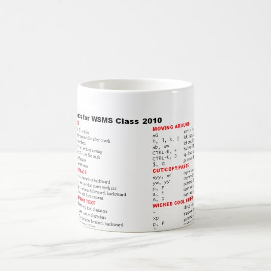 VI WSMS 2010年のための命令 コーヒーマグカップ (中央)