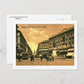 Via Dante da Piazza Elitica,ミラノ,イタリアヴィンテージ ポストカード (正面/裏面)