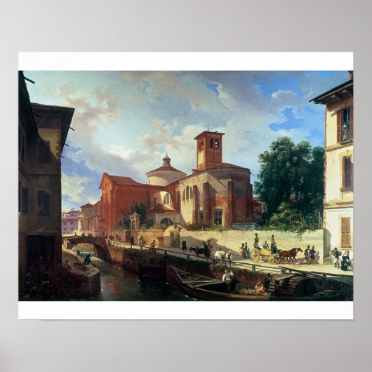 Via Fatabene Fratelli，ミラノ， 1830 ポスター (正面)