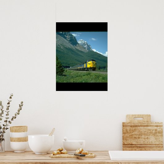 Via FP-7 #6302 leads Train #2_Trains ポスター (キッチン)