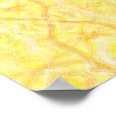 Viaduct Abstract Light Yellow Watercolor Art ポスター (角)