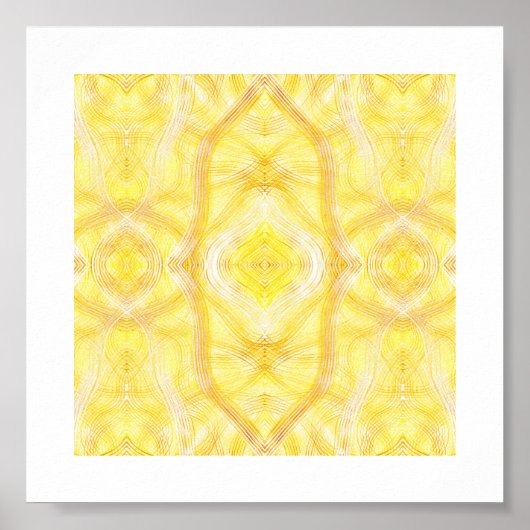 Viaduct Abstract Light Yellow Watercolor Art ポスター (正面)
