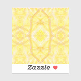 Viaduct Abstract Yellow White Watercolor Art シール