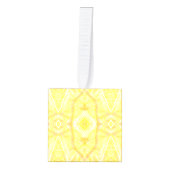 Viaduct Light Yellow Abstract Watercolor Art キューブオーナメント (正面)