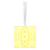 Viaduct Light Yellow Abstract Watercolor Art キューブオーナメント (右)