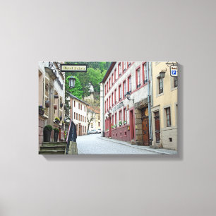 Vianden,ルクセンブルク通りシーン キャンバスプリント