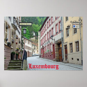 Vianden,ルクセンブルク通りシーン ポスター