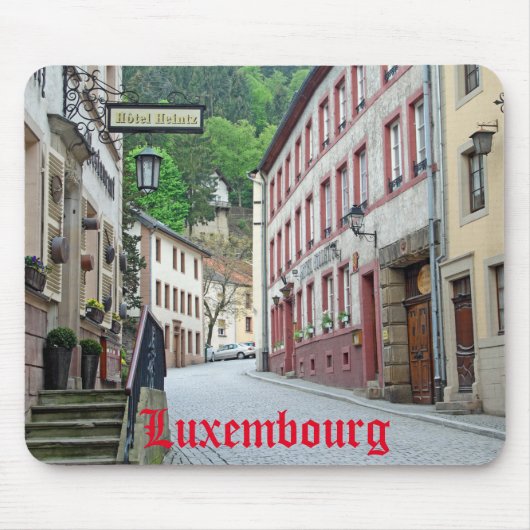 Vianden，ルクセンブルク通りシーン マウスパッド (正面)