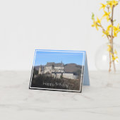 Vianden Castle Winter View,ルクセンブルク,誕生日 カード (黄色い花)