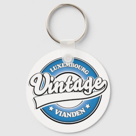 Vianden luxembourgレトロロゴ キーホルダー (正面)