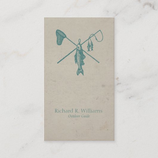 Viantage釣ざおおよび魚 名刺 (正面)