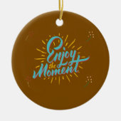 Vibeのメッセージのアップラ前向きート セラミックオーナメント (正面)