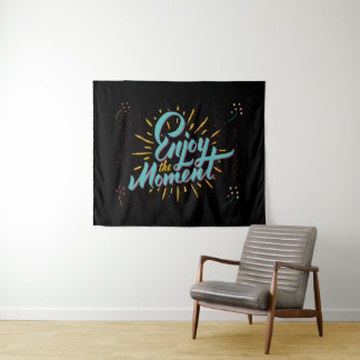 Vibeのメッセージのアップラ前向きート タペストリー