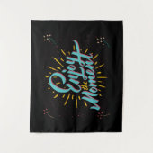 Vibeのメッセージのアップラ前向きート タペストリー (正面)