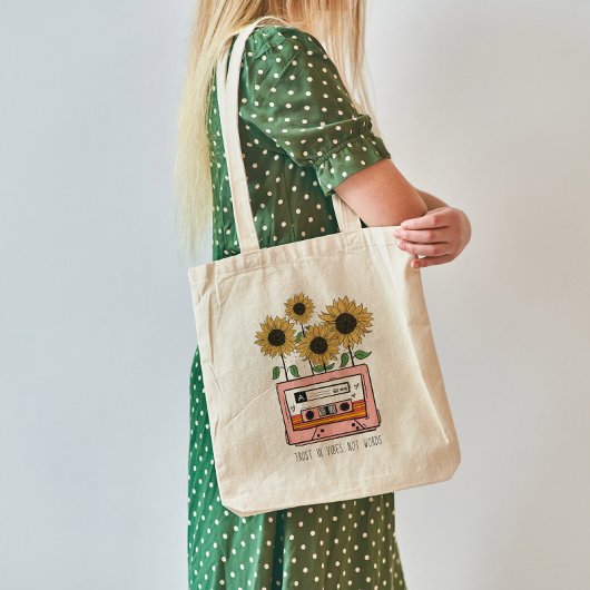 Vibe Boho SunflowerとCatsetteへの信頼 トートバッグ
