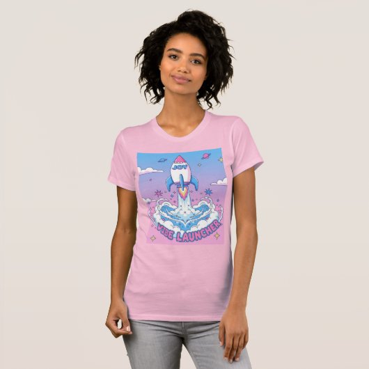 Vibe Launcher – Joy Rocket グッドバイブスオンニー Tシャツ (正面フル)