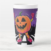 Vibe meジャックオランタン長袖Tシャツ カフェラテマグ (正面)