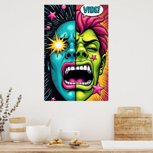 VIBE! Pop Art Scream ポスター (キッチン)